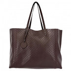 Bottega Veneta Tote Intreccio Mirage Shoulder Bag Leather Bordeaux Gunmetal