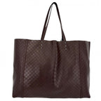 Bottega Veneta Tote Intreccio Mirage Shoulder Bag Leather Bordeaux Gunmetal — view 2