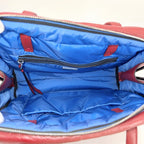 Prada Handbag Nappa Tote Leather Red Blue Silver — view 4