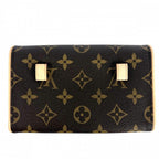 Louis Vuitton Waist Bag Monogram Pochette Florentine Pouch Brown Gold — view 2