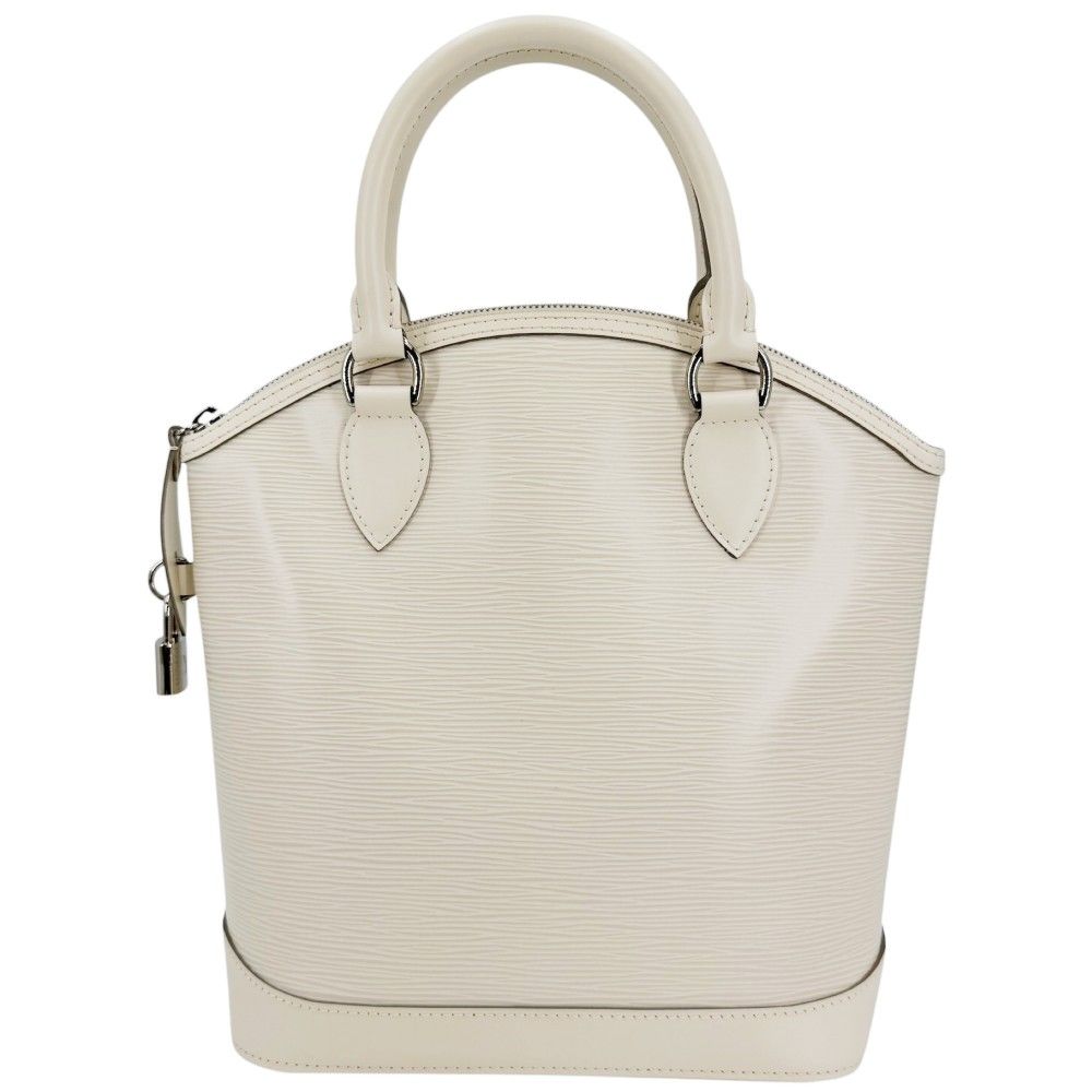 Louis Vuitton Tote Lockit PM Handbag Epi Leather Ivory Silver — view 2