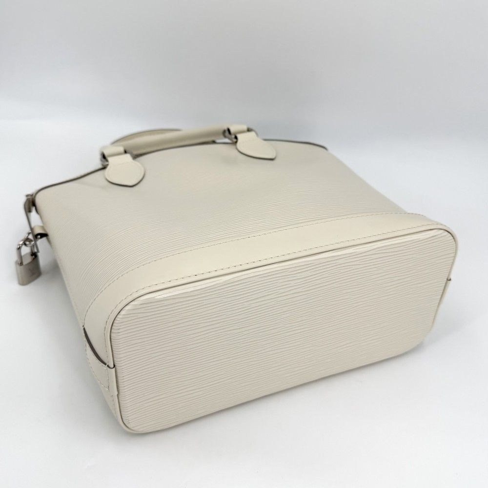 Louis Vuitton Tote Lockit PM Handbag Epi Leather Ivory Silver — view 3