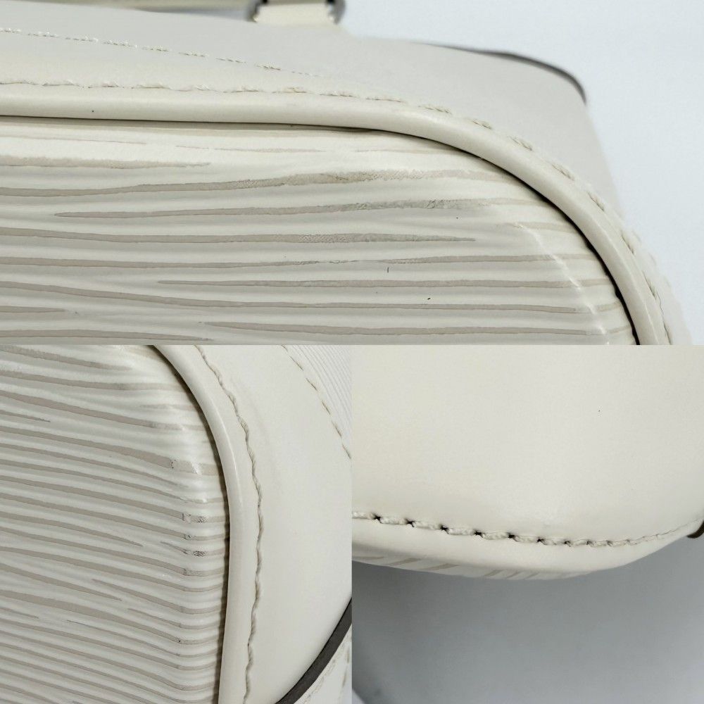 Louis Vuitton Tote Lockit PM Handbag Epi Leather Ivory Silver — view 6