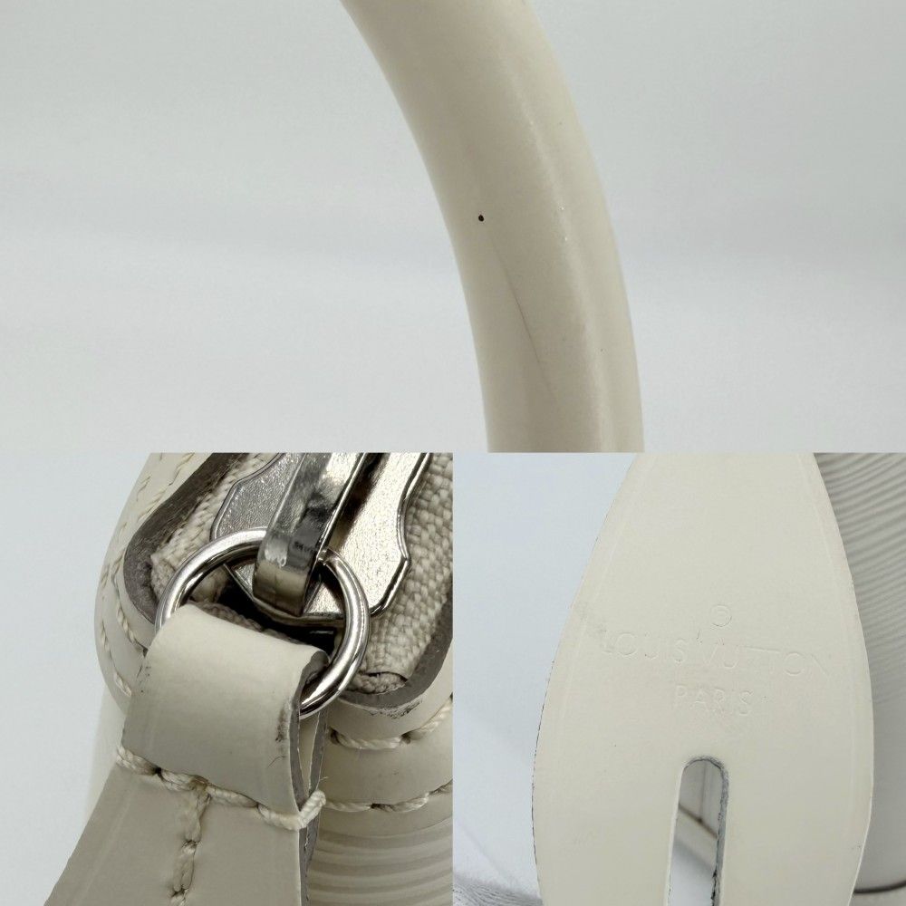 Louis Vuitton Tote Lockit PM Handbag Epi Leather Ivory Silver — view 8