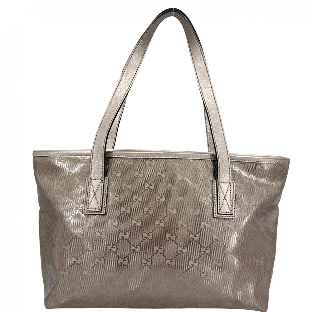Gucci Handbag GG Supreme Tote Leather Metallic Pink Silver — view 2