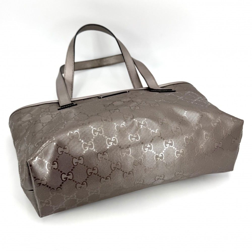 Gucci Handbag GG Supreme Tote Leather Metallic Pink Silver — view 3