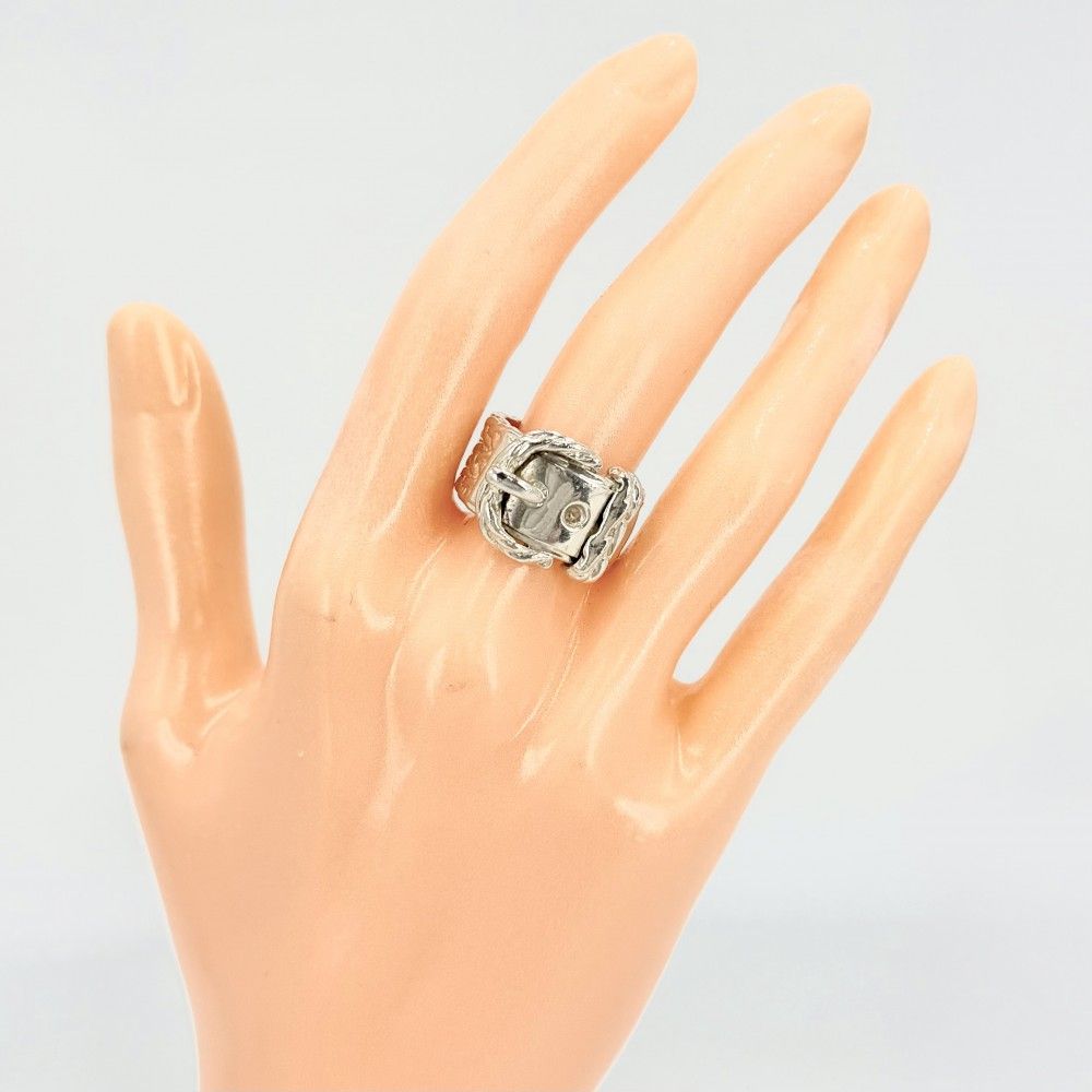Hermes Ring Diane Vintage 54 925 Sterling Silver — view 2