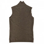Hermes Tank Top High Neck Top Sleeveless 34 Brown Cashmere Spring Autumn — view 2
