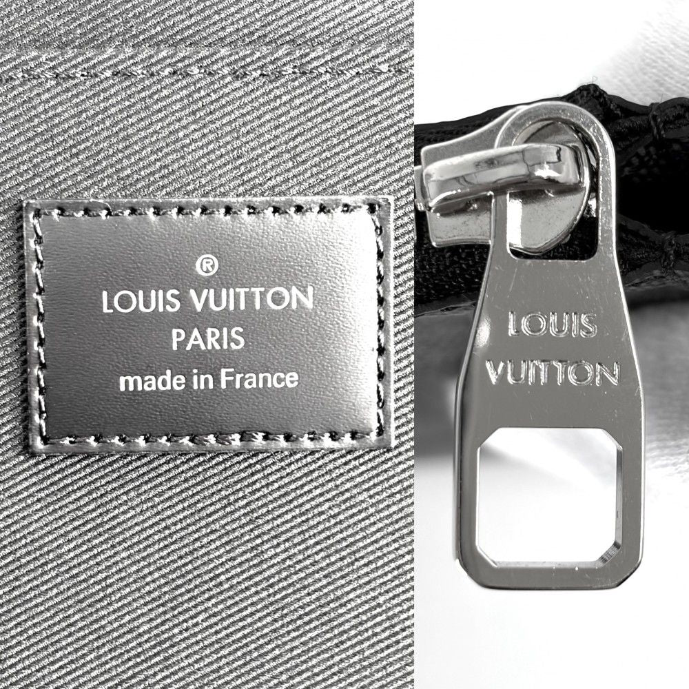 Louis Vuitton Clutch Damier Graphite Pochette Jour GM Second Black Silver — view 5
