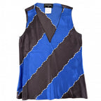 Chanel Tank Top Scarf Set Sleeveless Top 34 Blue Gray Silk Spandex Spring Summer — view 2