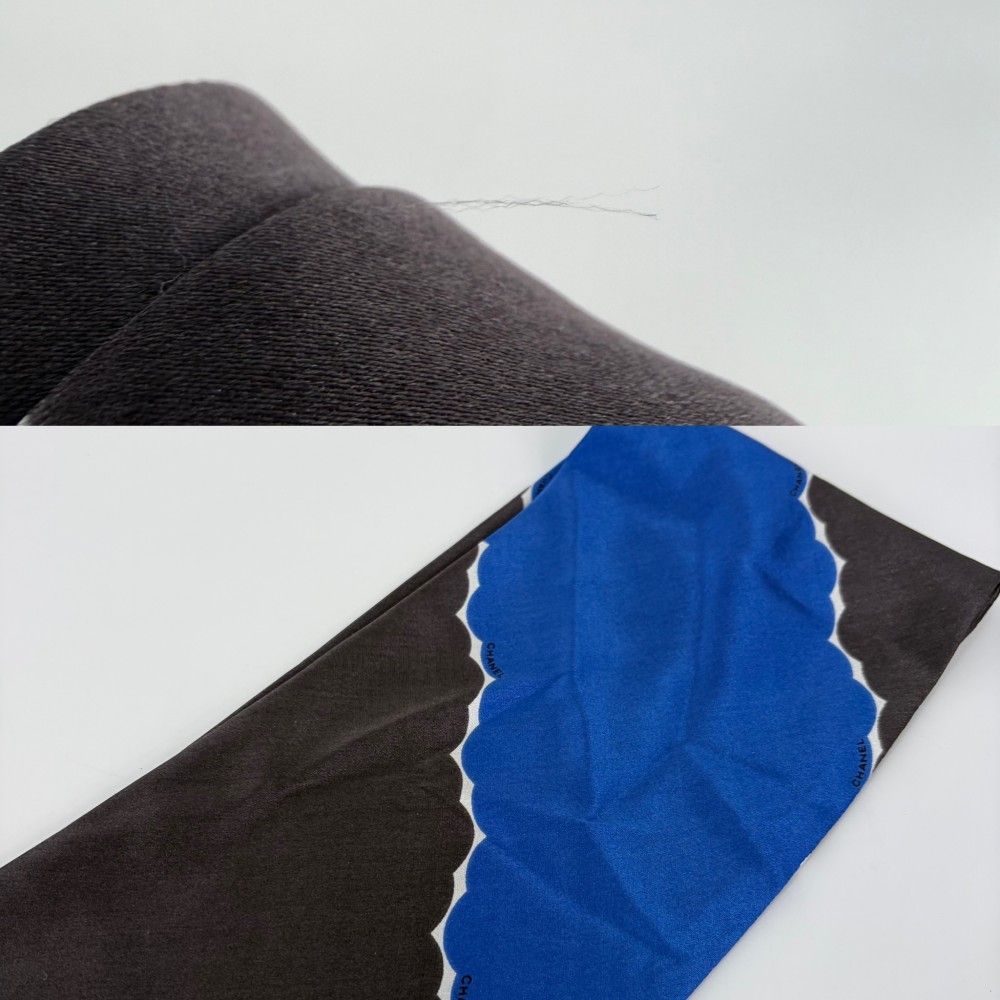Chanel Tank Top Scarf Set Sleeveless Top 34 Blue Gray Silk Spandex Spring Summer — view 8