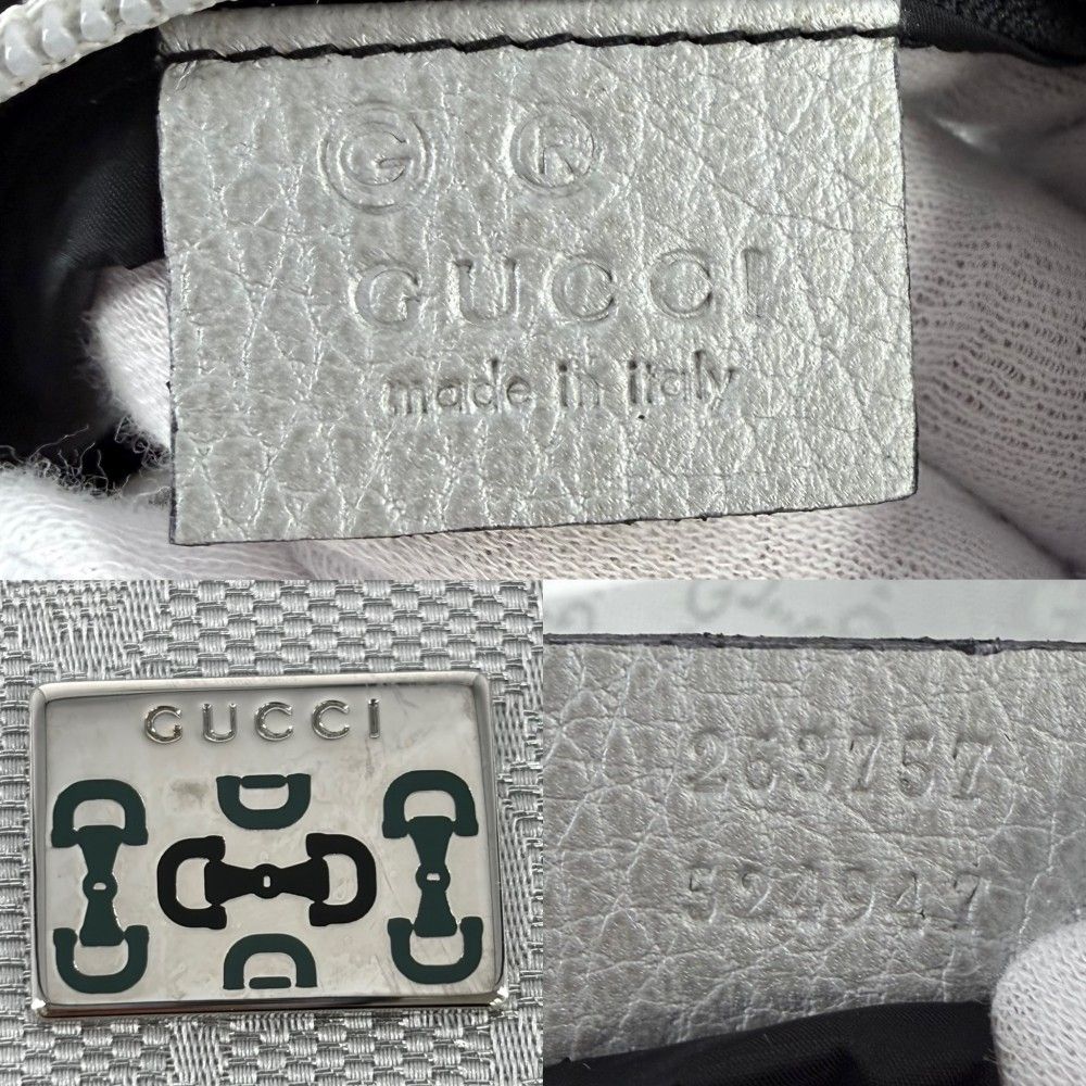 Gucci Handbag Small Web Pop Hobo GG Plus Leather Silver — view 5