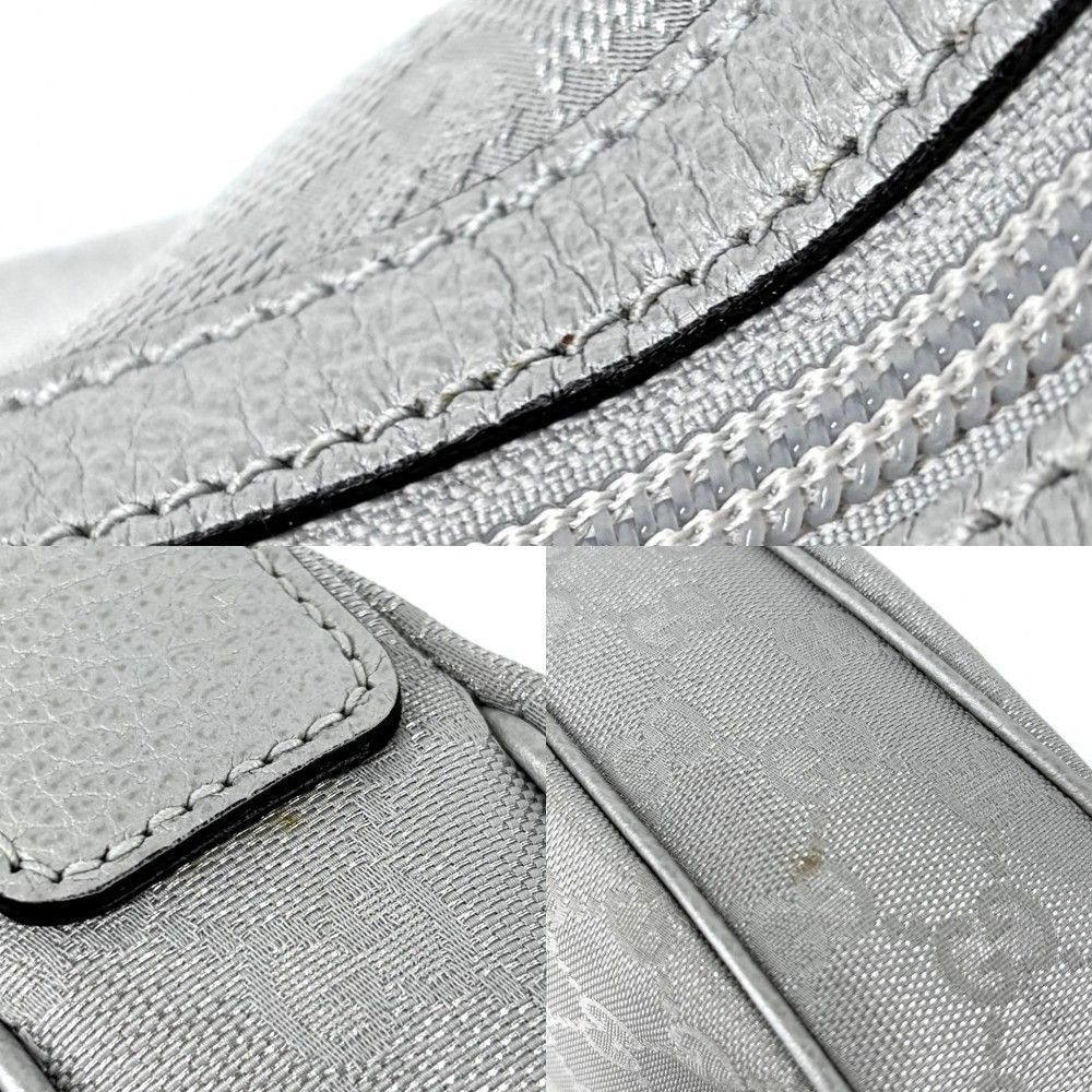Gucci Handbag Small Web Pop Hobo GG Plus Leather Silver — view 8