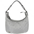 Gucci Handbag Small Web Pop Hobo GG Plus Leather Silver