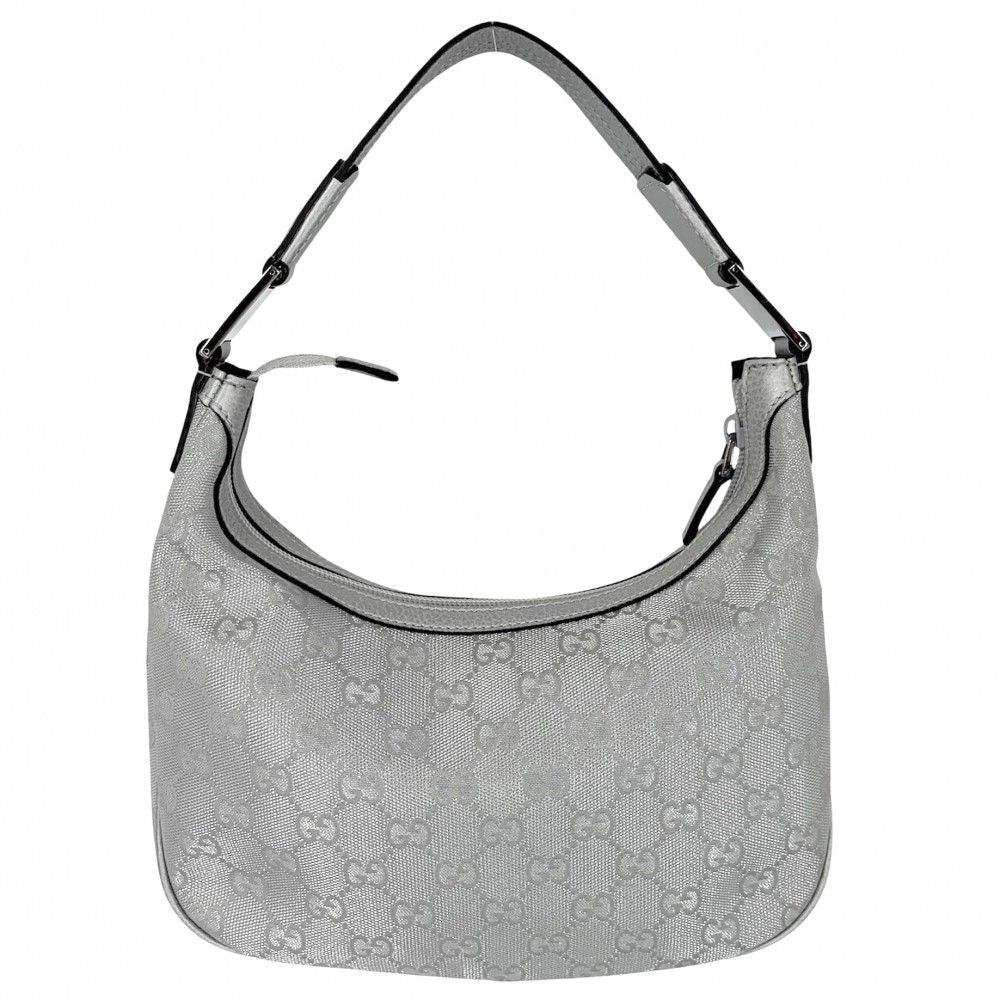 Gucci Handbag Small Web Pop Hobo GG Plus Leather Silver — view 2
