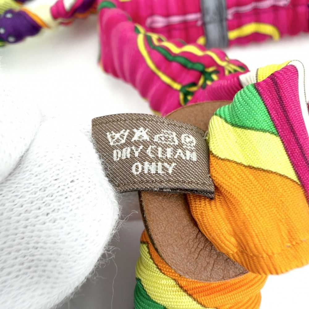 Hermes Necklace Petit Ash Silk Pleats Multicolor — view 4