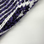 Dior Homme Knit Diamond Striped Sweater Top XS Purple White Wool Polyester — view 6