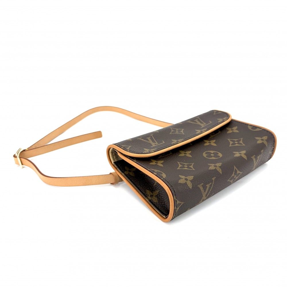 Louis Vuitton Waist Bag Pochette Florentine Pouch Monogram Canvas Brown Gold — view 3