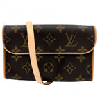 Louis Vuitton Waist Bag Pochette Florentine Pouch Monogram Canvas Brown Gold