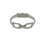 Gucci Bangle Watch Leaf Pattern Stainless Steel Quartz Wrist Silver — view 8