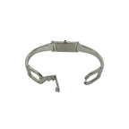 Gucci Bangle Watch Leaf Pattern Stainless Steel Quartz Wrist Silver — view 9