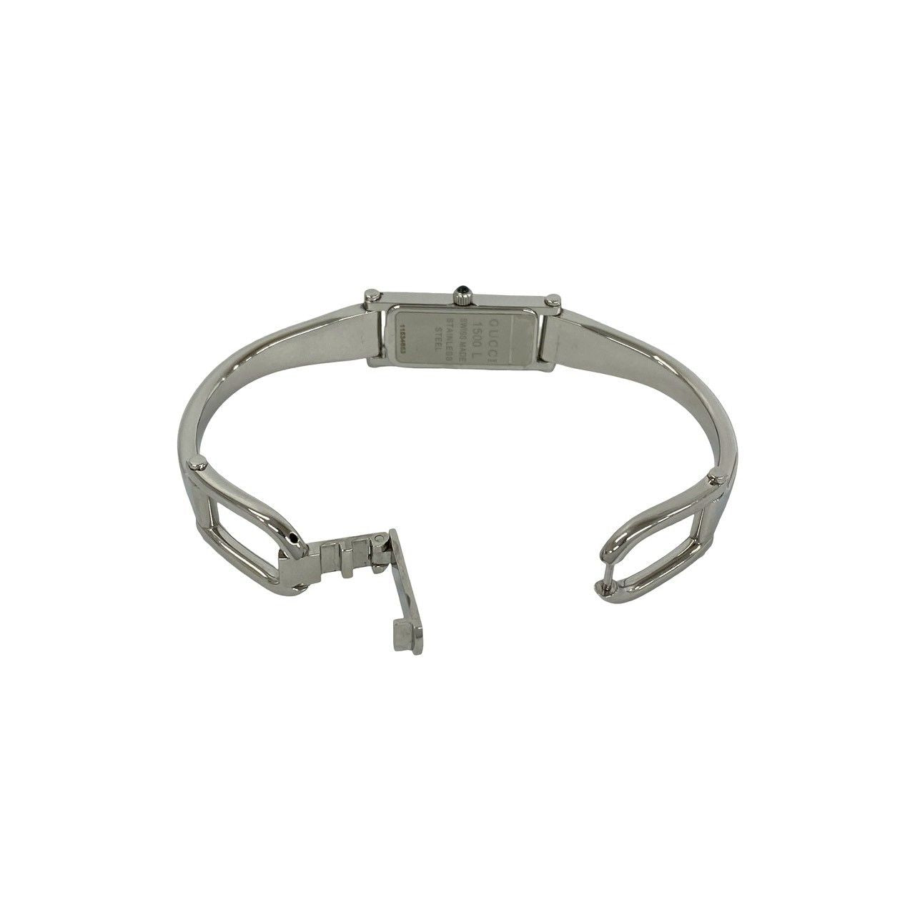 Gucci Bangle Watch Leaf Pattern Stainless Steel Quartz Wrist Silver — view 9