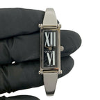 Gucci Bangle Watch Leaf Pattern Stainless Steel Quartz Wrist Silver — view 4