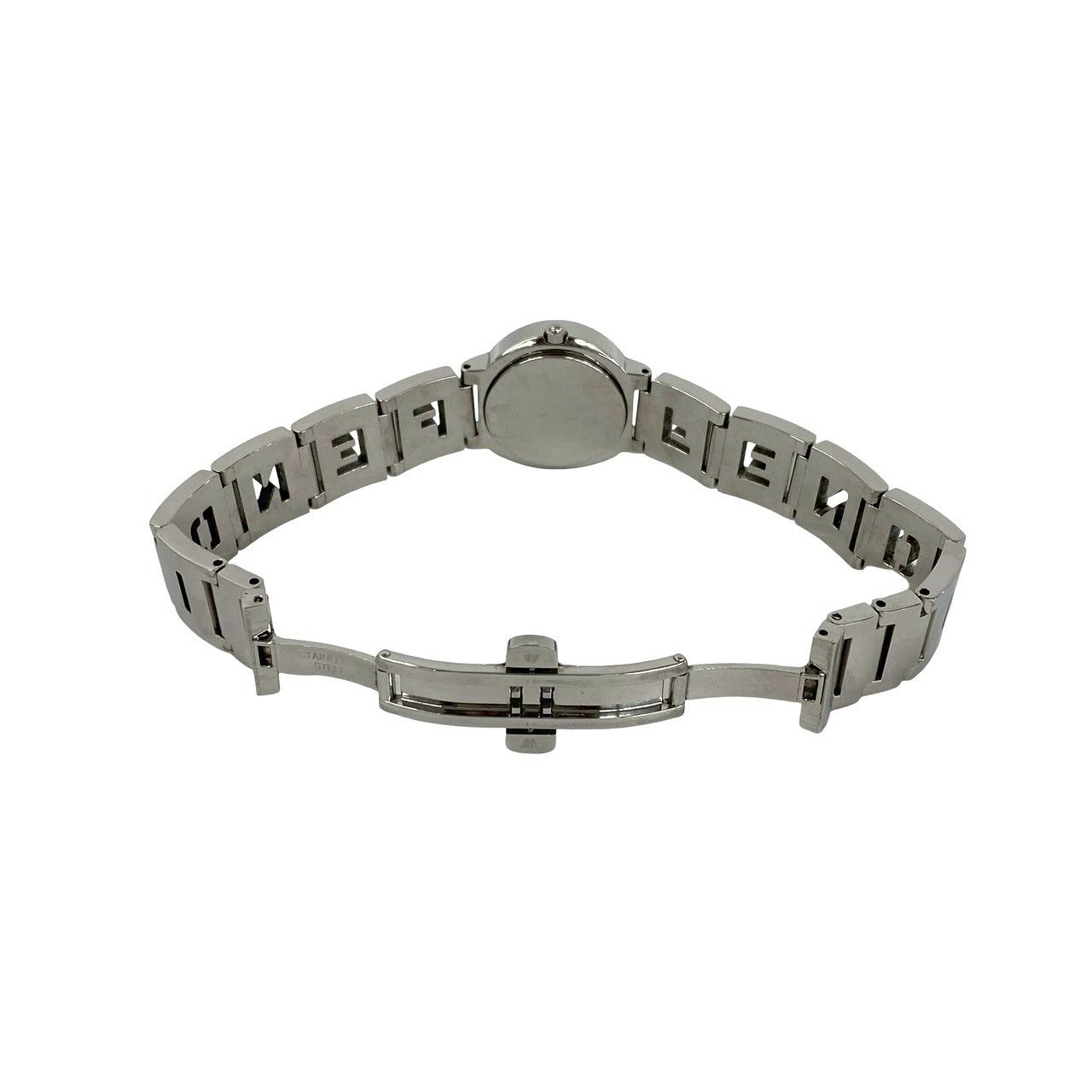 Fendi Orologi Logo Motif Stainless Steel Quartz Watch Wrist Silver — view 9