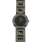 Fendi Orologi Logo Motif Stainless Steel Quartz Watch Wrist Silver — view 4
