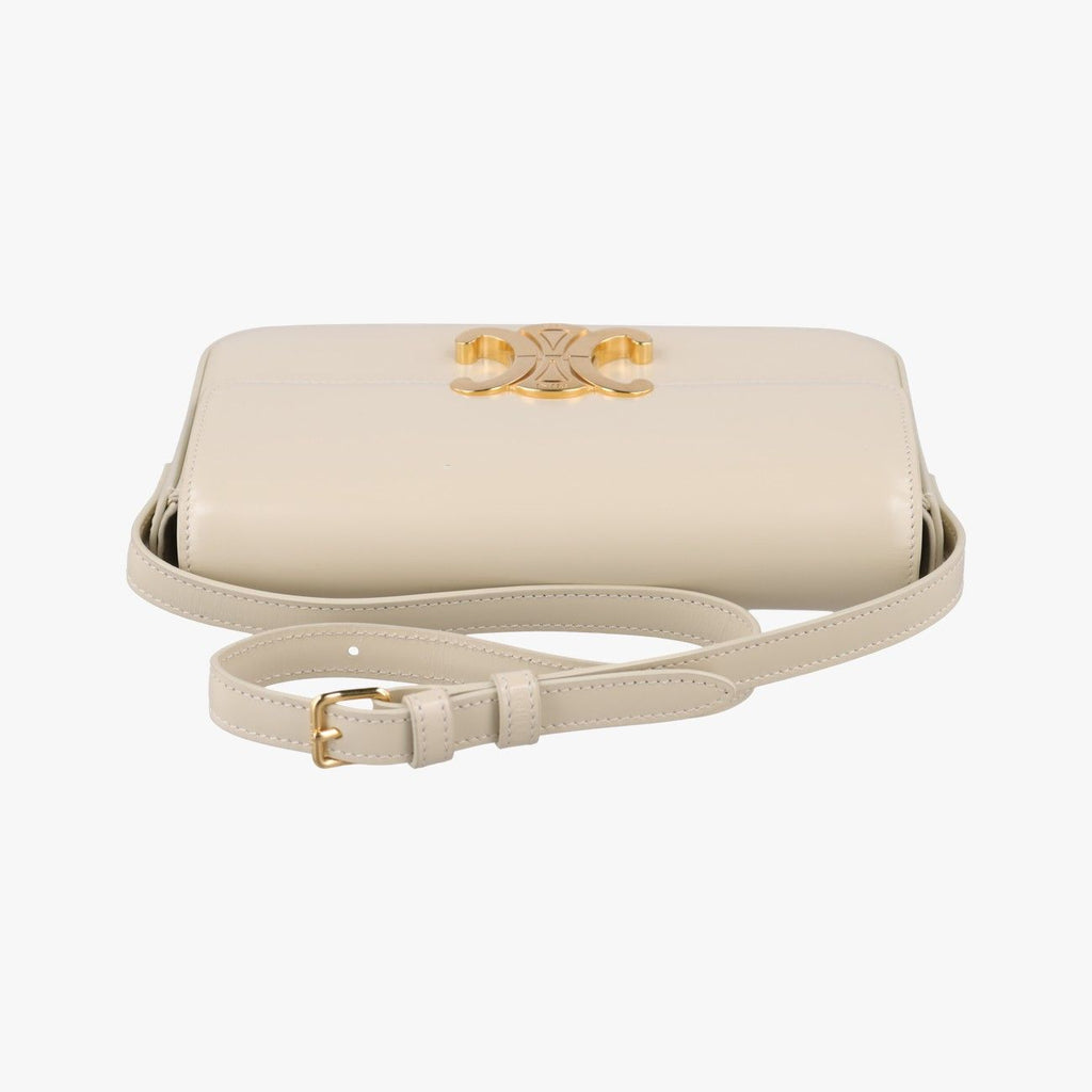 Celine Claude Triomphe Beige Leather Shoulder — view 8