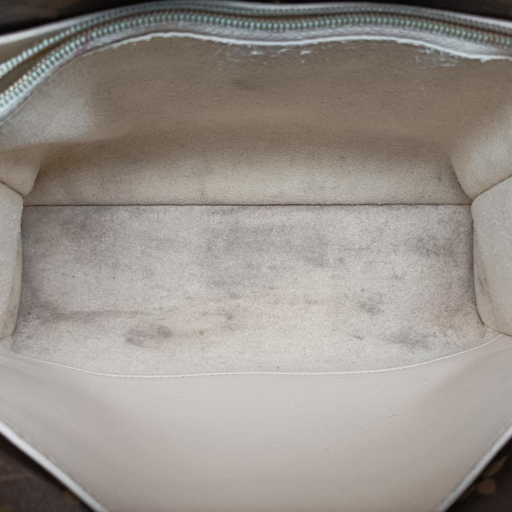 Louis Vuitton Double Brown Cream Monogram Canvas Taurillon Leather Shoulder — view 9