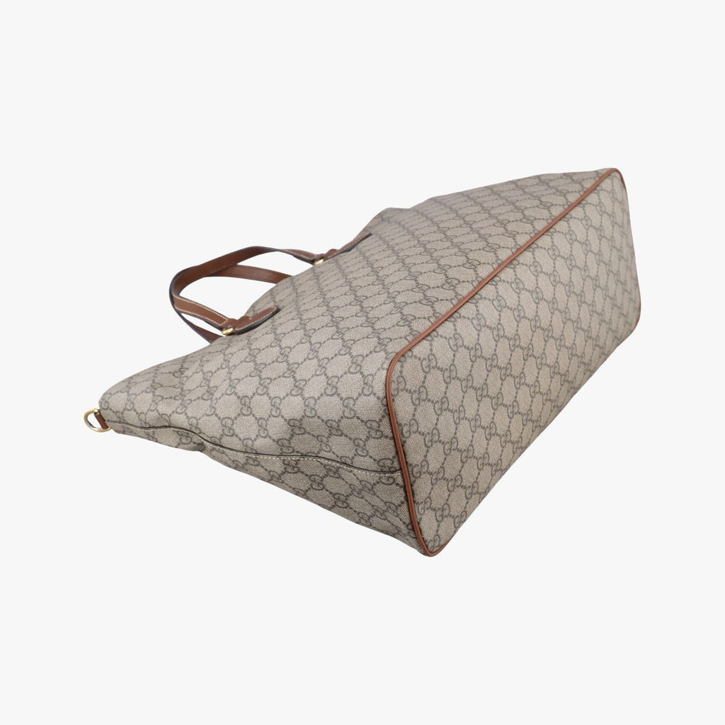 Gucci GG Supreme Brown Beige Canvas Leather Shoulder — view 7