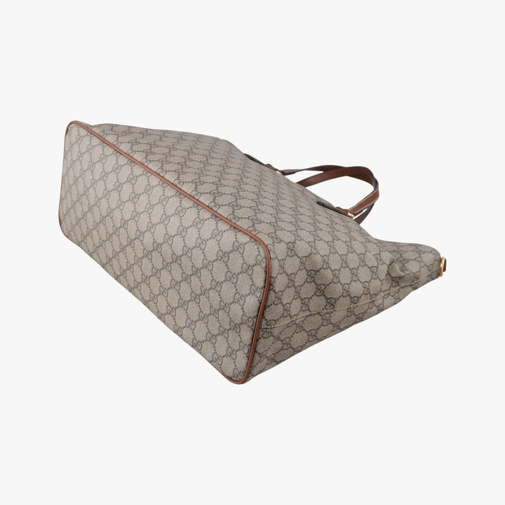 Gucci GG Supreme Brown Beige Canvas Leather Shoulder — view 4