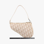 Dior Saddle Beige Canvas Flower Embroidery MC Shoulder — view 2