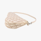 Dior Saddle Beige Canvas Flower Embroidery MC Shoulder — view 6