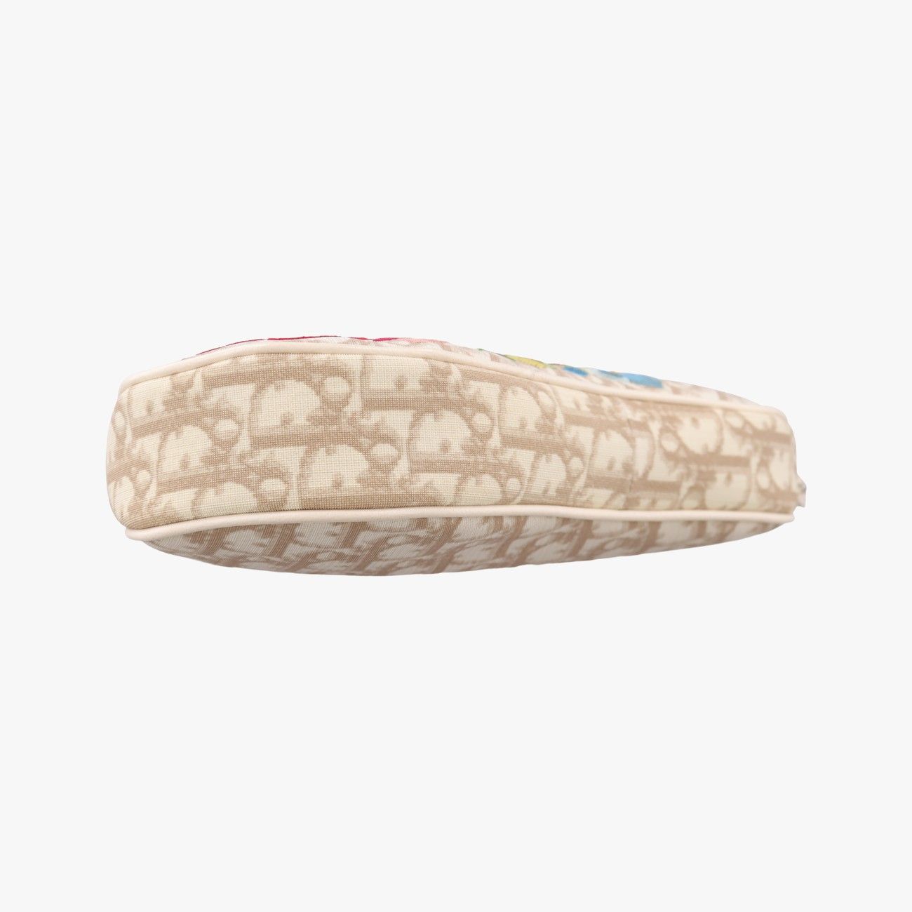 Dior Saddle Beige Canvas Flower Embroidery MC Shoulder — view 3