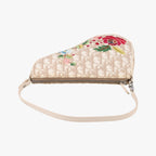 Dior Saddle Beige Canvas Flower Embroidery MC Shoulder — view 8