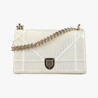 Dior Diorama White Leather Shoulder