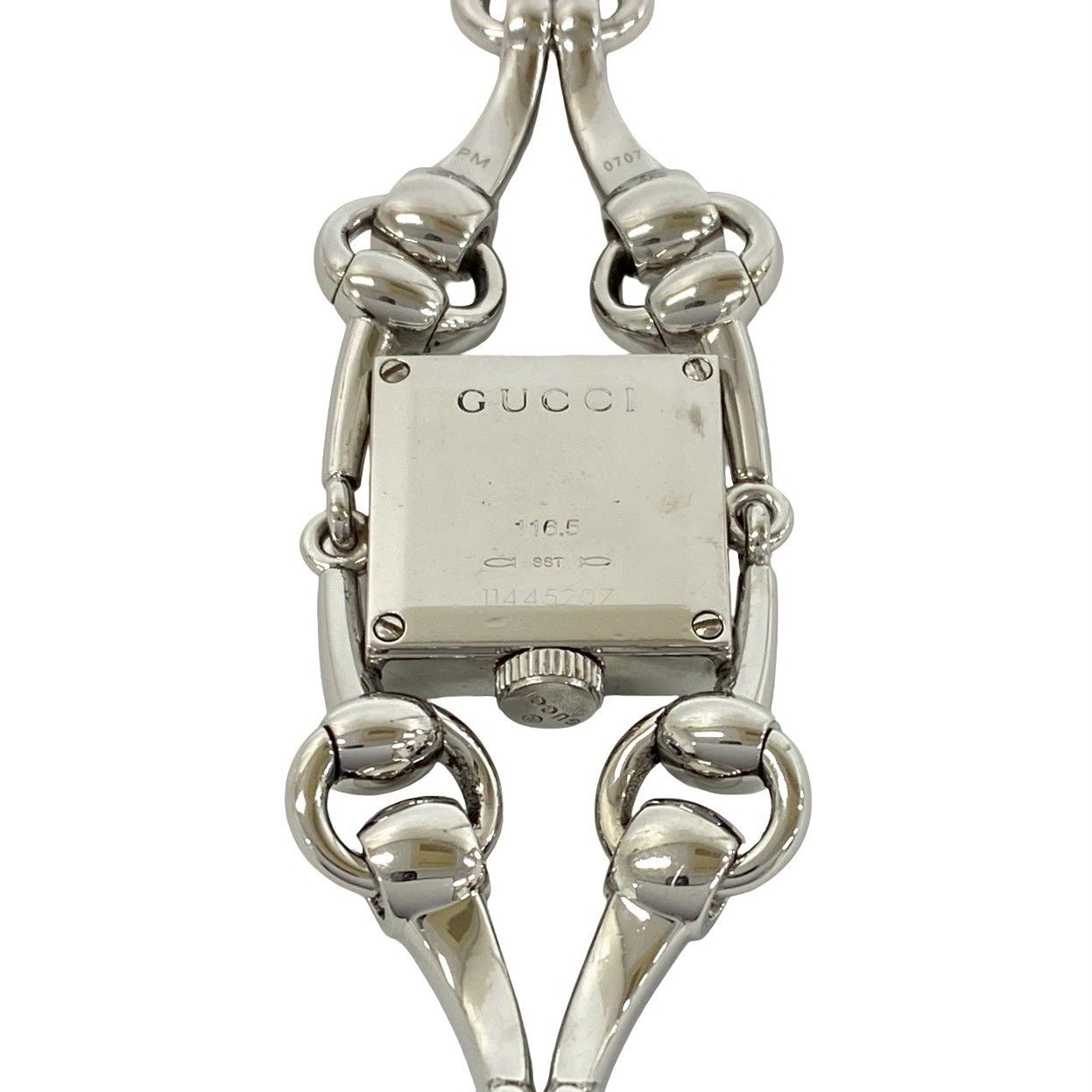 Gucci Signoria Stainless Steel Quartz Watch Wrist Silver Light Blue — view 6