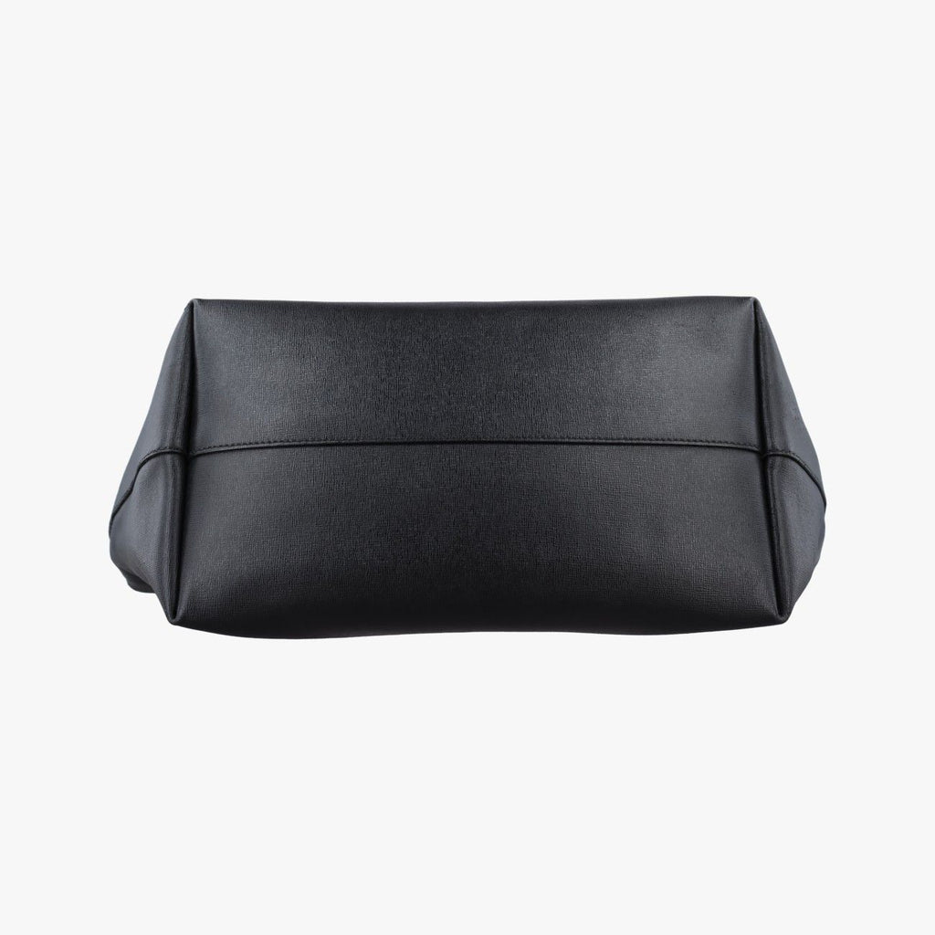 Fendi Print Roll Tote Black Leather — view 3