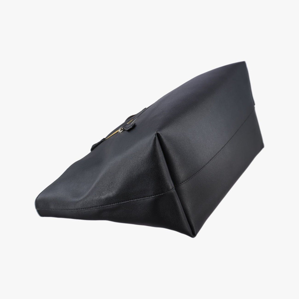 Fendi Print Roll Tote Black Leather — view 5
