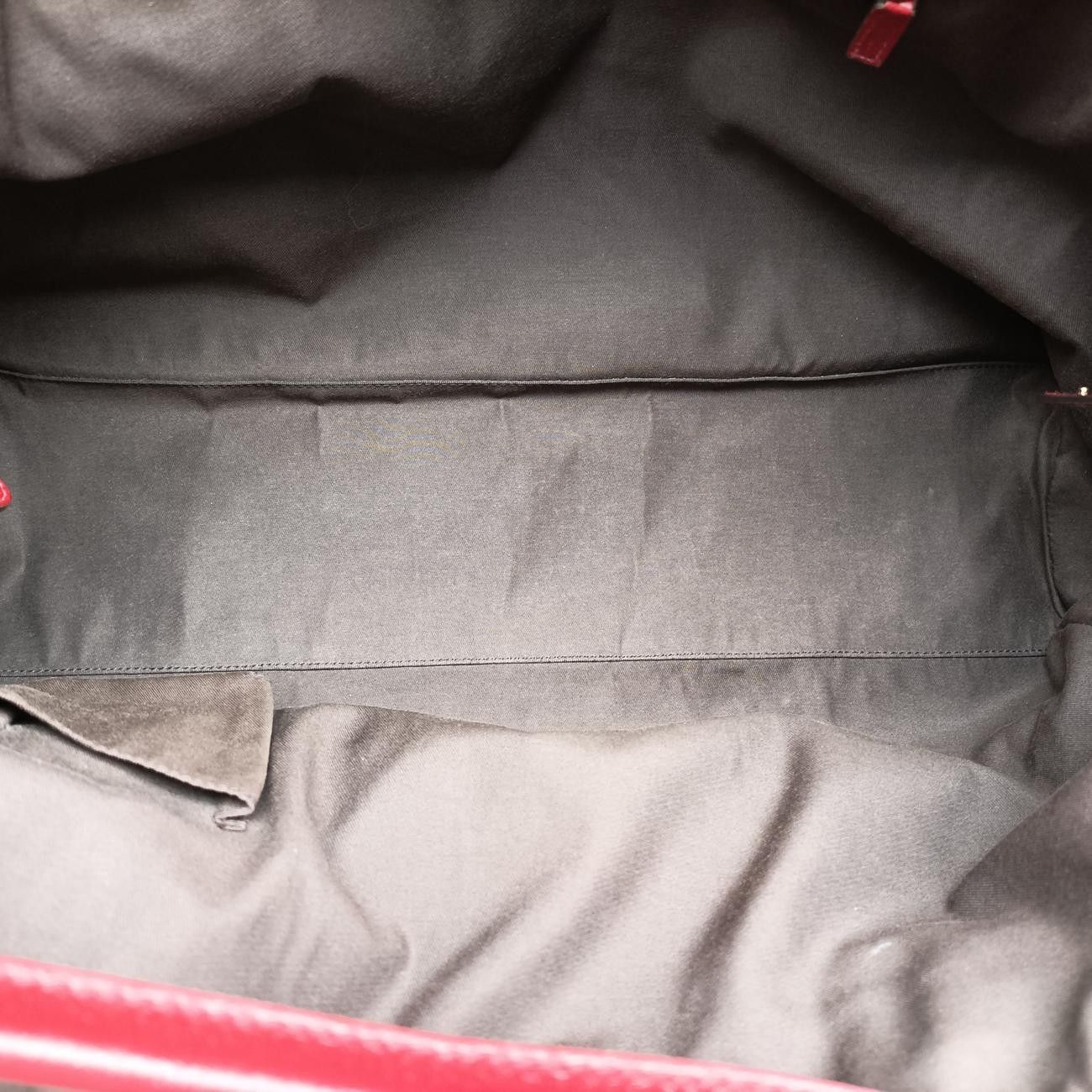 Gucci GG Supreme Beige Red Canvas Leather Handbag — view 9