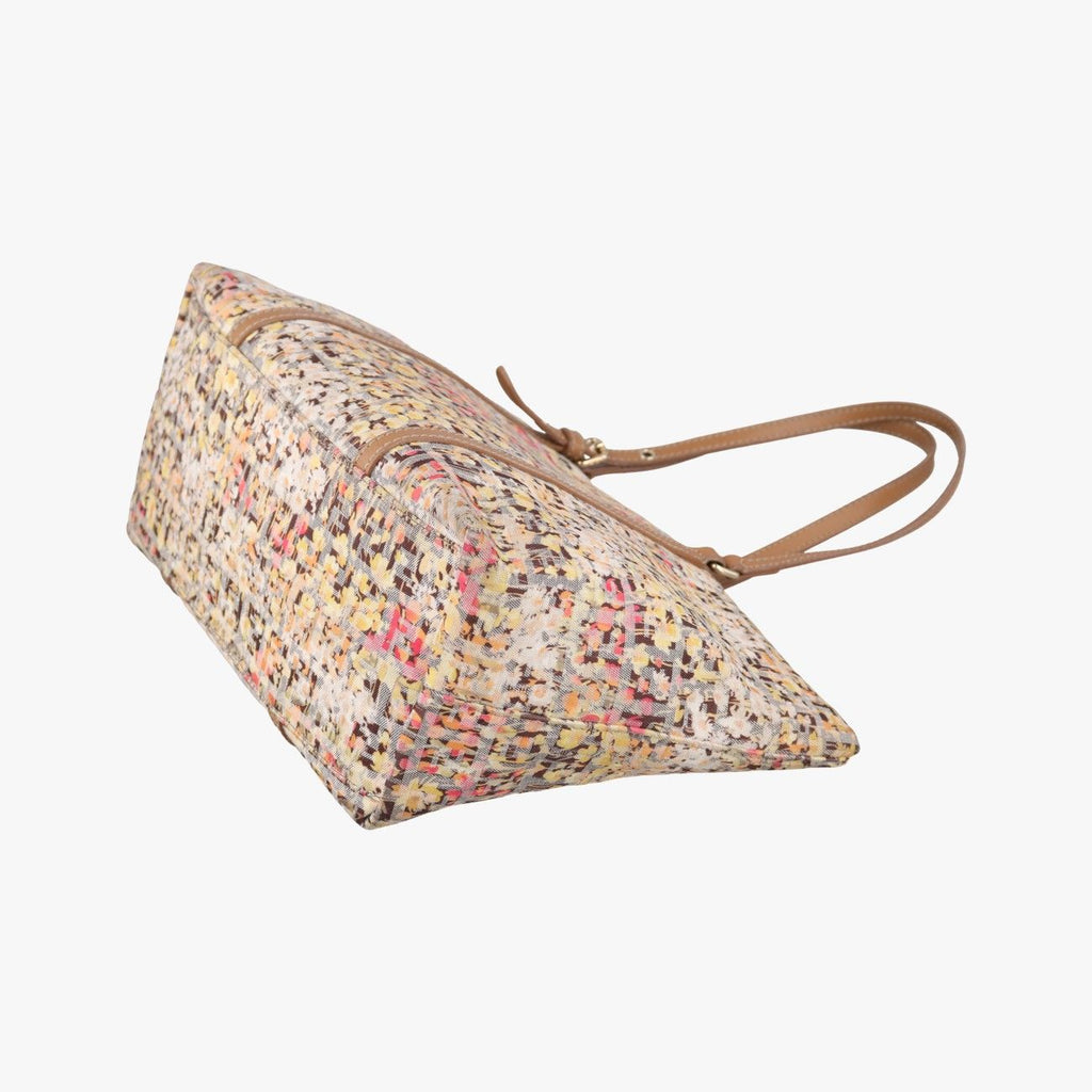 Fendi Zucchino Pattern Brown Multicolor Canvas Handbag — view 6
