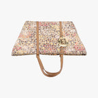 Fendi Zucchino Pattern Brown Multicolor Canvas Handbag — view 8