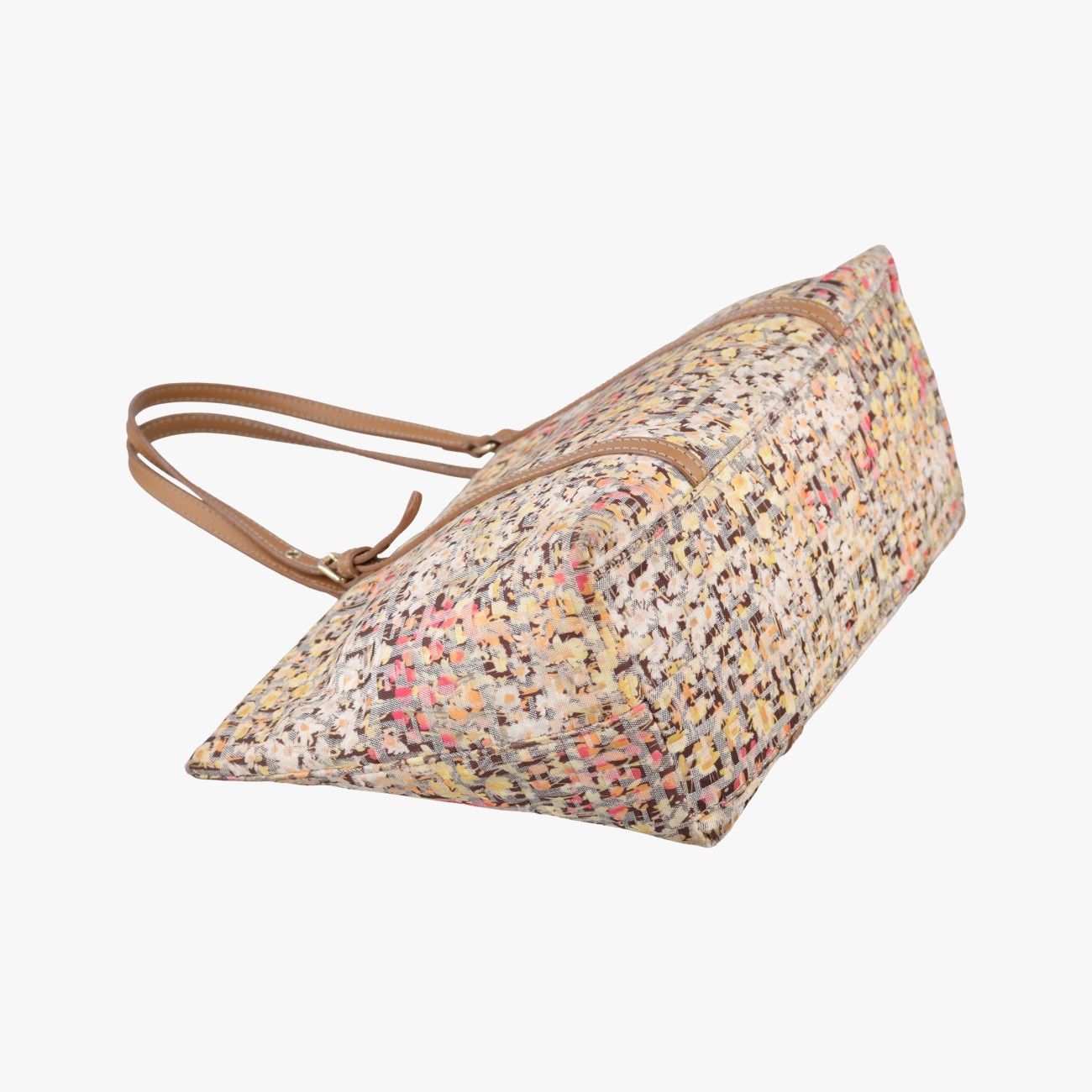 Fendi Zucchino Pattern Brown Multicolor Canvas Handbag — view 7