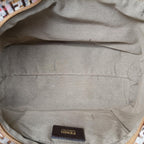 Fendi Zucchino Pattern Brown Multicolor Canvas Handbag — view 9
