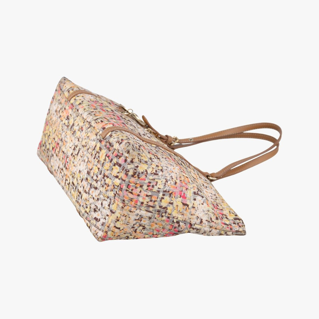 Fendi Zucchino Pattern Brown Multicolor Canvas Handbag — view 4