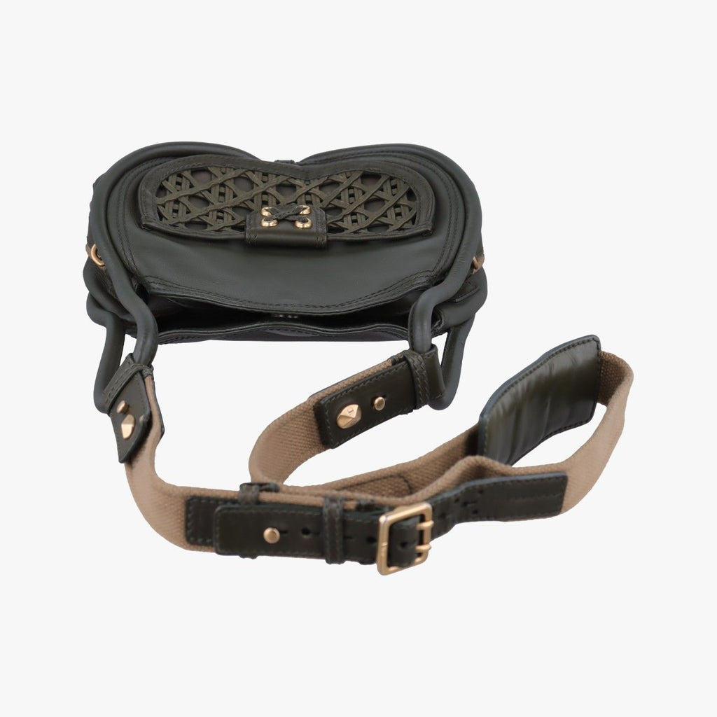 Dior Lattice Messenger Green Leather — view 8