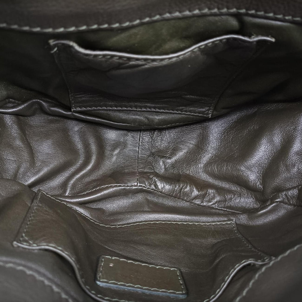 Dior Lattice Messenger Green Leather — view 9