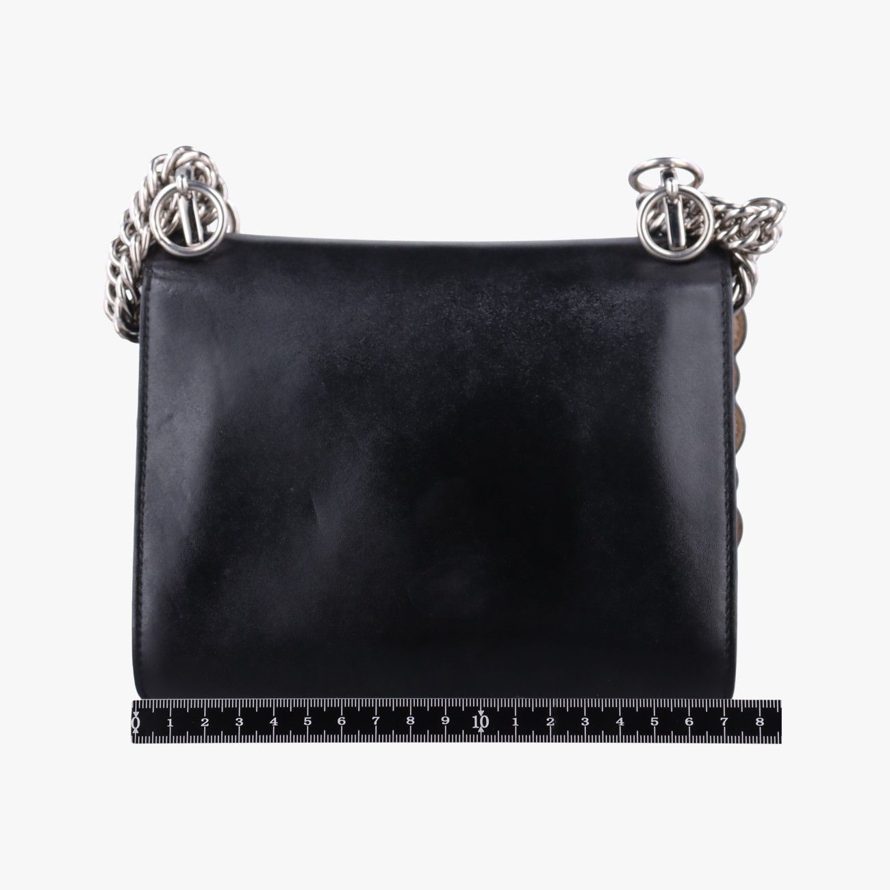Fendi Studded Canai Black Leather Shoulder — view 2